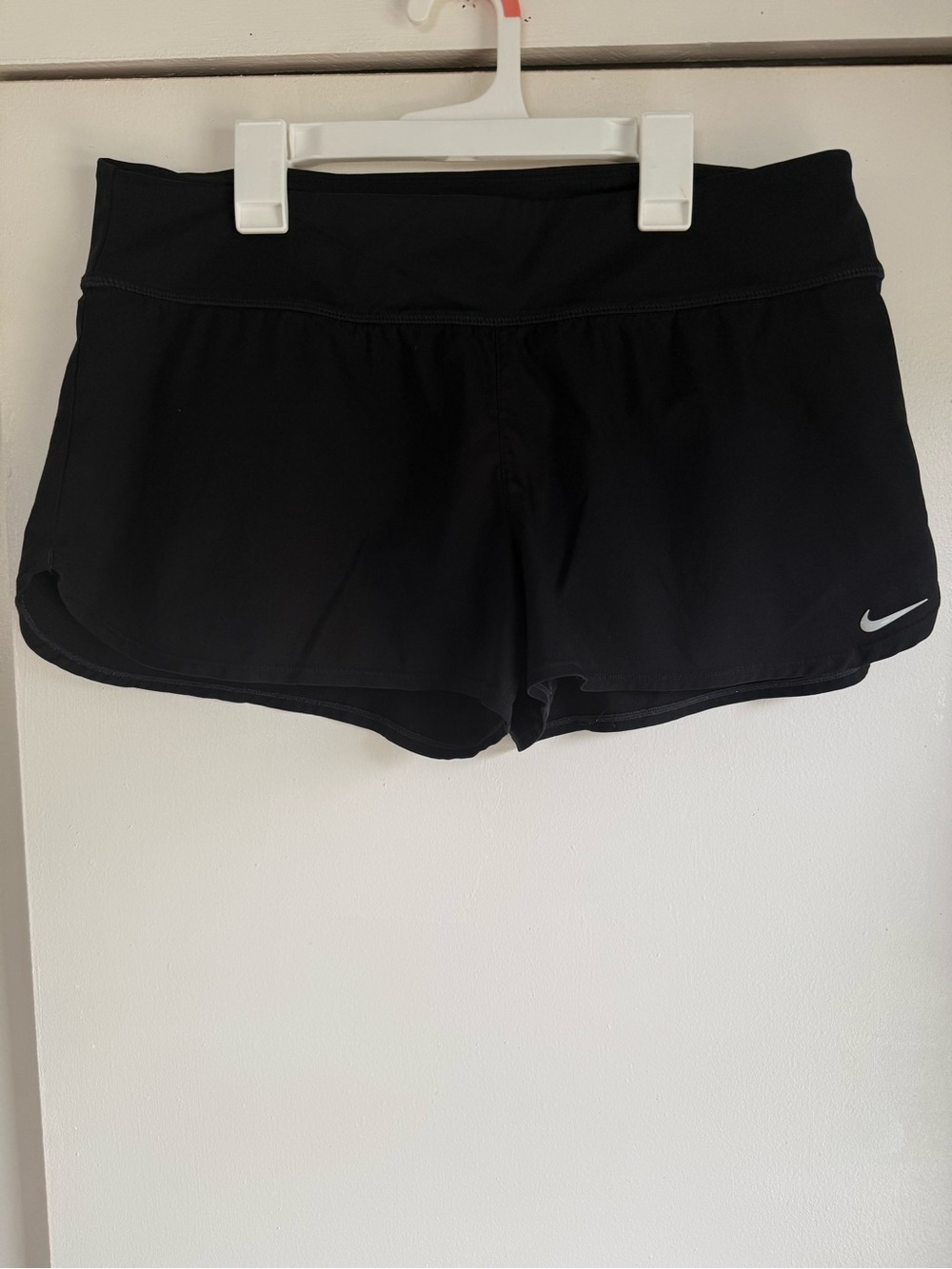 Nike Black Women's Athletic Running Shorts with Reflective Swoosh